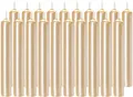 Produktbild: BRUBAKER 20er Pack Geburtstagskerzen Blassgold 9,5 cm - kleine Spitzkerzen für Geburtstag, Magie, Rituale oder Partydekoration - Dekokerzen mit 1,25 cm Durchmesser - Stabkerzen Leuchterkerzen