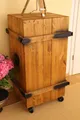 Produktbild: Barschrank Schrank Vintage shabby chic Stil Holzkiste Frachtkiste Truhe braun
