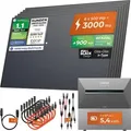 Produktbild: SOLARWAY Balkonkraftwerk 3000 Watt Pro | Anker SOLIX Solarbank 3 E2700 Pro 5,4 kWh Speicher