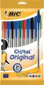Produktbild: BIC Cristal Original Kugelschreiber Dokumentenecht Wasserfest 4 Farben 10er Pack
