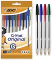 Produktbild: BIC Cristal Original Kugelschreiber Dokumentenecht Wasserfest 4 Farben 10er Pack