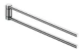 Produktbild: Keuco Plan Handtuchhalter schwenkbar 2-armig 300 mm - Verchromt - 14919010000