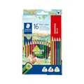Produktbild: STAEDTLER Buntstifte Kinder Set Noris Colour – Bruchsicherer Buntstift mit ergonomischer Dreikantform – Farbstifte mit rutschfester Soft-Oberfläche – 16er Pack mit brillanten Farben