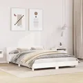 Produktbild: Massivholzbett ohne Matratze Weiß 120x190 cm Kiefernholz