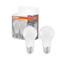 Produktbild: OSRAM LED Base Classic A, Sockel: E27, Nicht Dimmbar, Kaltweiß, Ersetzt eine herkömmliche 60 Watt Lampe, Matt, 2-er Pack