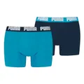 Produktbild: PUMA Herren Boxer Boxershorts Shorts Unterhosen Comfort Stretch 2er Pack, Farbe:Blau, Größe:L, Artikel:-013 Speed Blue