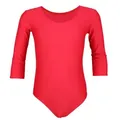 Produktbild: Aquarti Turnanzug Aquarti Mädchen Ballett Trikot 3/4 Arm Gymnastik Ballettanzug rot 158