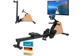 Produktbild: Skandika Rudergerät für Zuhause klappbar Treliv P6, Rahmen aus Eisen, Bluetooth (Krafttraining, Elemente in hochwertigem Holzdesign, Magnetbremse), Tablethalterung, Transportrollen, 16 Stufen, Kinomap App kompatibel