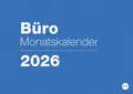 Produktbild: Büro Monatsplaner 2026: Praktischer Wandplaner mit großer Monatsübersicht. Wandkalender DIN A4. Büro-Kalender mit Notizfeld und Schulferien. (Bürokalender Heye)