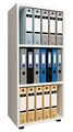 Produktbild: VCM Holzregal stehend | platzsparender Aktenschrank | Maße ca. H. 108 x B. 49 x T. 32 cm | Elegantes Regal | Büroregal – Ulas 3f