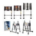 Produktbild: Teleskopleiter Klappleiter 3,8m Anti-Rutsch Mehrzweckleiter Ausziehbar Tragbare Edelstahl Leiter 150kg Belastbarkeit