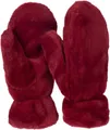Produktbild: styleBREAKER Damen Fäustlinge aus kuscheligem Fake Fur Material - Weiche und warme Kunstfell Winterhandschuhe 09010050, Farbe:Bordeaux-Rot