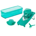 Produktbild: Genius Speed Slicer Medium | 6 Teile | Obst-& Gemüseschneider | NEU …, Edelstahl, Türkis