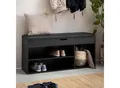 Produktbild: Schuhbank FineBuy Garderobenbank 104 cm Sitzbank Kunstleder Flurbank Schwarz