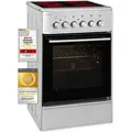 Produktbild: Exquisit ECM 5-4 Inox Elektro-Standherd | Glaskeramik | Ober- / Unterhitze | Grill | Umluft | Inox - Dunkelgrau