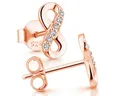 Produktbild: Materia Paar Creolen Unendlichkeit Ohrringe Rosegold mit Zirkonia SO-410, 925 Sterling Silber, rosevergoldet