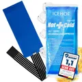 Produktbild: ICEHOF Kühlpad mit Vlies-Hülle - Kuschelweich, lange Kühldauer - Kühlpack Gel Kühlakku Kühlgel Kühlkompresse Kälte-Kompresse Kühlkompressen Kühlbeutel Eisbeutel Blau