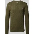 Produktbild: Gant Strickpullover mit gerippten Abschlüssen in Khaki, Größe XXL
