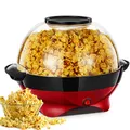 Produktbild: Popcornmaschine - 5.5L Großer Inhalt - HOUSNAT 800W Zuhause Popcorn Maker Machine mit Antihaftbeschichtung und Abnehmbares Heizfläche - Stille und Schnelle - Maschine