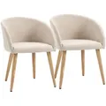 Produktbild: ESSSTÜHLE 2er Set Polyester Metall Beige