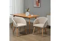 Produktbild: HOMCOM Esszimmerstuhl Polsterstuhl mit Armlehne, Leinen-Optik, Holzbeine, Sessel (Küchenstuhl, 2 St), für Esszimmer, Wohnzimmer, Beige
