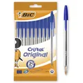Produktbild: BIC Kugelschreiber Cristal Original, in Blau, Strichstärke 0,4 mm, 10er Pack, Ideal für das Büro, das Home Office oder die Schule