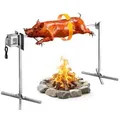 Produktbild: VEVOR Spanferkelgrill Lammgrill Spießbratengrill 1321 mm Rotisserie-Grill AC 220-240 V, 8-stufiges elektrisches Rotisserie-Grill-Set mit 60 kg