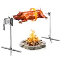 Produktbild: VEVOR Spanferkelgrill Lammgrill Spießbratengrill 1321 mm Rotisserie-Grill AC 220-240 V, 8-stufiges elektrisches Rotisserie-Grill-Set mit 60 kg Tragkraft, 38 W Motor Grillset für Partys