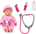 Produktbild: Bayer Design 93378AA Doktorpuppe, mit Babylauten, sprechend, Fläschchen, Arzt-Spiel-Set, Rollenspiele, 33cm, Rosa mit Mausmotiv