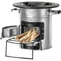Produktbild: BBQ-Toro Raketenofen RAKETE #2, Edelstahl, Rocket Stove für Dutch Oven und vieles mehr, Outdoorofen - Silber