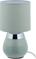 Produktbild: Relaxdays Nachttischlampe Touch, E14-Fassung, indirektes Licht, ovale Tischlampe mit Lampenschirm. HxD: 32 x 18 cm, grün