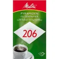 Produktbild: Melitta Filtertüten 206 G, Pyramidenfilter, weiß, 200 Stück