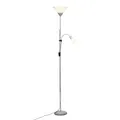 Produktbild: Lampe Spari Deckenfluter Lesearm silber/weiß | 1x A60 E27 60W geeignet für No...