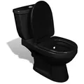 Produktbild: vidaXL Toilette mit Spülkasten Schwarz