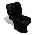 Produktbild: vidaXL Tiefspül-WC, Toilette mit Spülkasten Schwarz