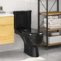Produktbild: vidaXL Toilette mit Spülkasten Schwarz NEU