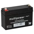 Produktbild: Multipower Blei-Akku MP3,5-4 Pb 4V 3,5Ah Faston 4,8mm
