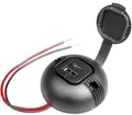 Produktbild: Pro Car Runde Aufbaudose mit Doppel USB-A/C und Deckel, 12/24V, mit LED
