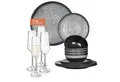Produktbild: Moritz Geschirr-Set Camping Geschirr Stone Grey, 12 - 28 tlg, Geschirrset Campinggeschirr Picknick Set 4 Personen
