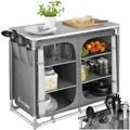 Produktbild: tectake® Campingschrank Deluxe mit 6 Fächern, faltbar, Stauraum mit 6 Fächern, 97 x 47,5 x 78 cm