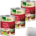 Produktbild: Edeka Bio Kidney Bohnen dunkelrot 3er Pack 3x400g Dose usy Block