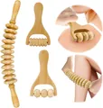 Produktbild: Faszienstab Holz - 3 Stück Faszienrolle Holz, Massageroller Für Rücken, Cellulit
