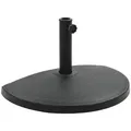 Produktbild: vidaXL Schirmhalter Sonnenschirmfuß Halbrund 15 kg Schwarz Polyharz schwarz Ø 60 cm x 60 cm x 35 cm