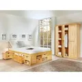 Produktbild: Mid.you Stauraumbett Interlink Claas 30400640, Natur, Holz, Kiefer, massiv, 140x200 cm, Bettkasten, Lattenrost, Schlafzimmer, Betten, Einzelbetten