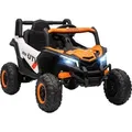 Produktbild: AIYAPLAY Kinder Elektroauto 12V Kinderauto UTV mit 2,4 GHz Fernbedienung, 2 Motor, Kinderfahrzeug mit Softstart, Federungssystem, LED-Leuchten, Mus... - Orange