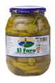 Produktbild: El Faro - Grüne, Dicke Oliven mit Peperoni (ganze Peperoni) 180g.
