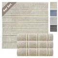 Produktbild: Lashuma gestreifte Handtücher 50x50 cm für die Küche, Luzern Küchentücher Beige