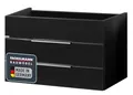 Produktbild: FACKELMANN Waschtischunterschrank KARA / Badschrank mit Soft-Close-System / Maße (B x H x T): ca. 80 x 59 x 49 cm / hochwertiger Schrank fürs Bad / Möbelstück mit zwei Schubladen / Korpus: Anthrazit / Front: lackiertes Glas in Anthrazit
