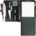 Produktbild: Vebon Schreibmappe Berlin Kunstleder piniengrün A4, mit Klemmbrett, Tabletfach 13'' und Reißverschluss