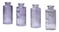Produktbild: levandeo 4er Set Vase Lila H13cm Violett Pastell Glas Blumenvase Tischdeko Frühling Blumendeko Glasvase Dekovase